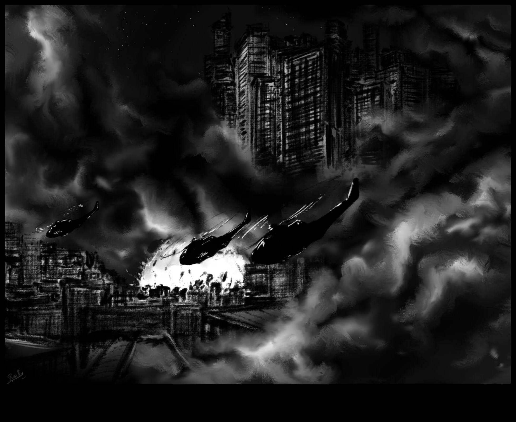 ظلال سيتي سكيب: اللعب بالضوء والظلام في الرسومات