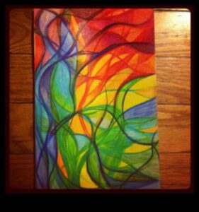 ما وراء الخطوط: استكشاف الاحتمالات المجردة باستخدام أقلام الرصاص الملونة