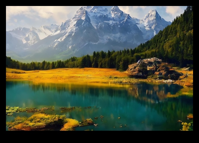 أحلام حية: استكشاف الجمال الخيالي والملون في صور المناظر الطبيعية