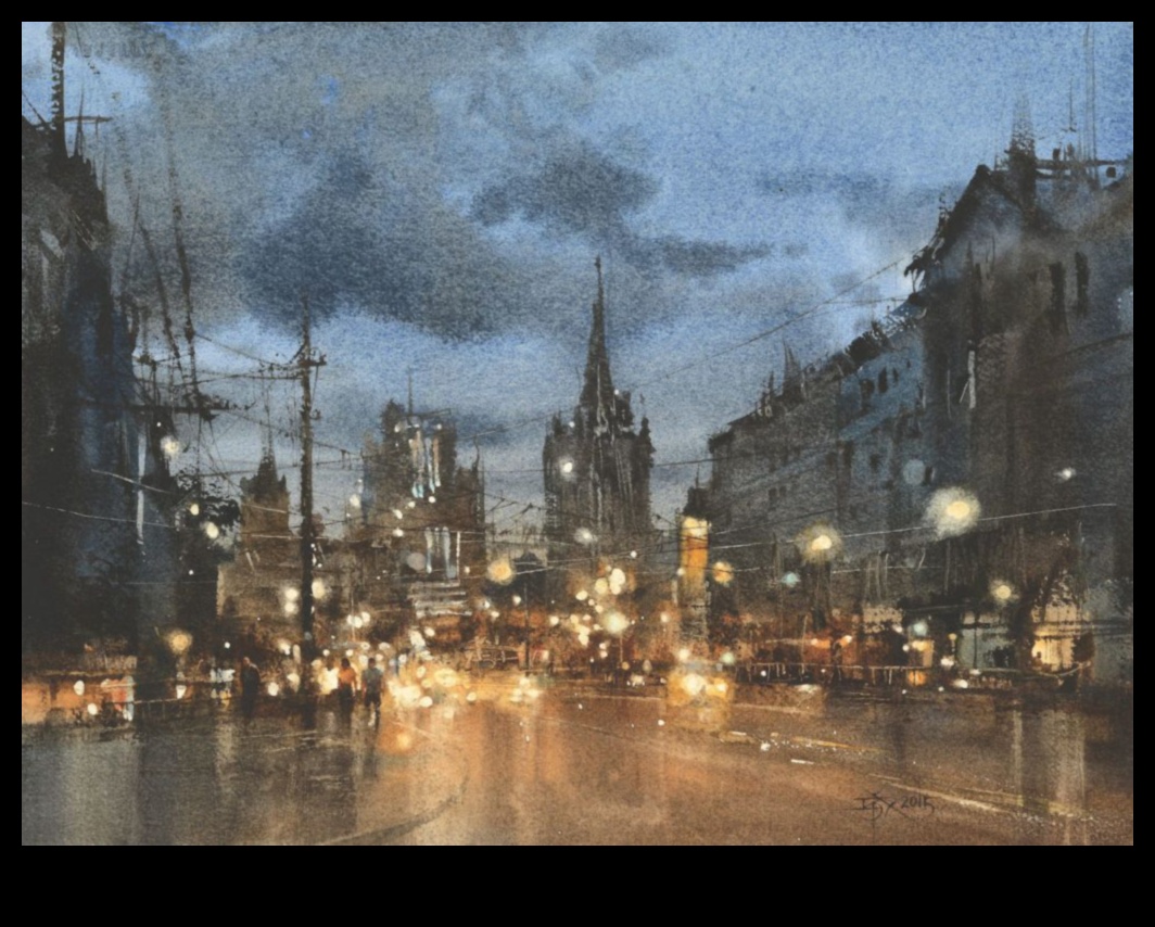 ظلال سيتي سكيب: اللعب بالضوء والظلام في الرسومات